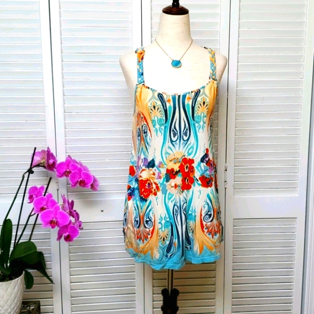 Vintage Free People Size XS Floral  Print Tank.